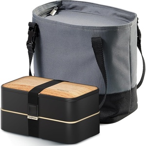 image:imageBentoheaven Premium Bento Box amp Compact Insulated Lunch Bag  Leakproof MicrowaveSafe Japanese Bento with Utensils  Lightweight Foldable Thermal Tote for Work School or Travel
